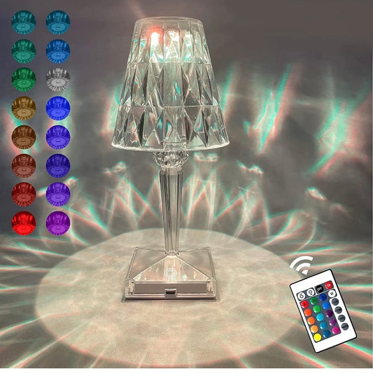 Crystal table lamp diamond LED
