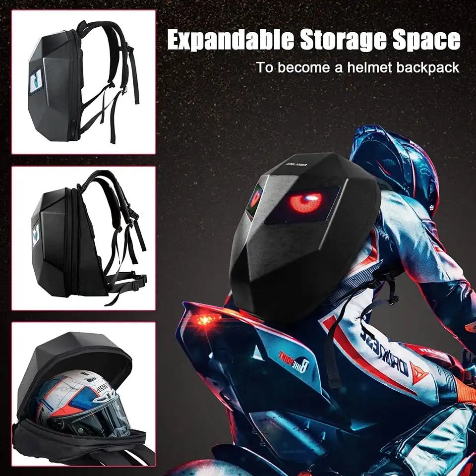 LOY LED BACKPACK MOTORCYCLE - WATERPROOF - HARDTOP