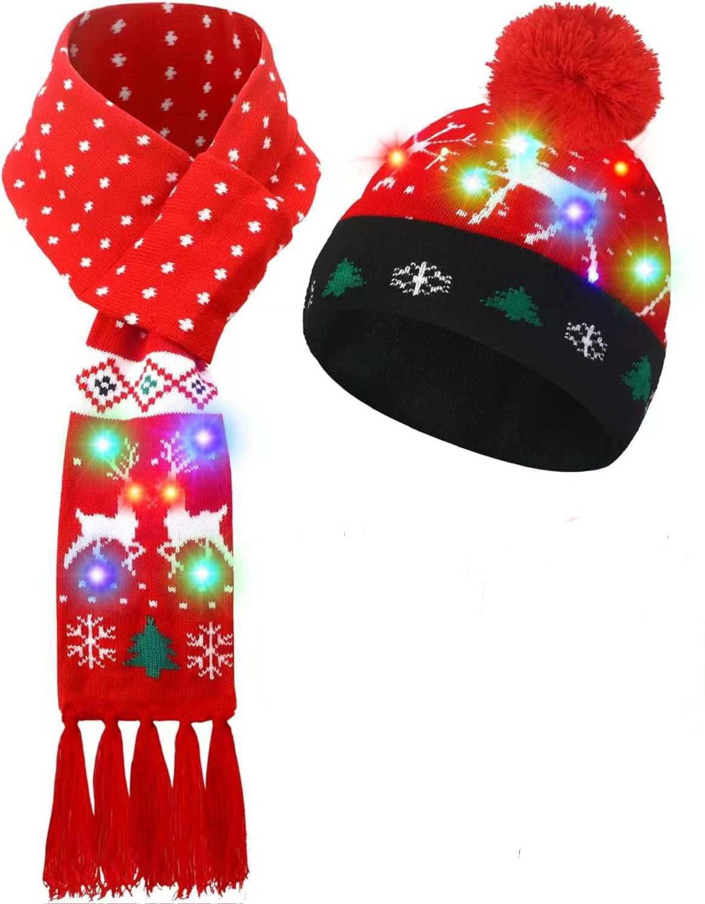 Christmas LED hat and Scarf