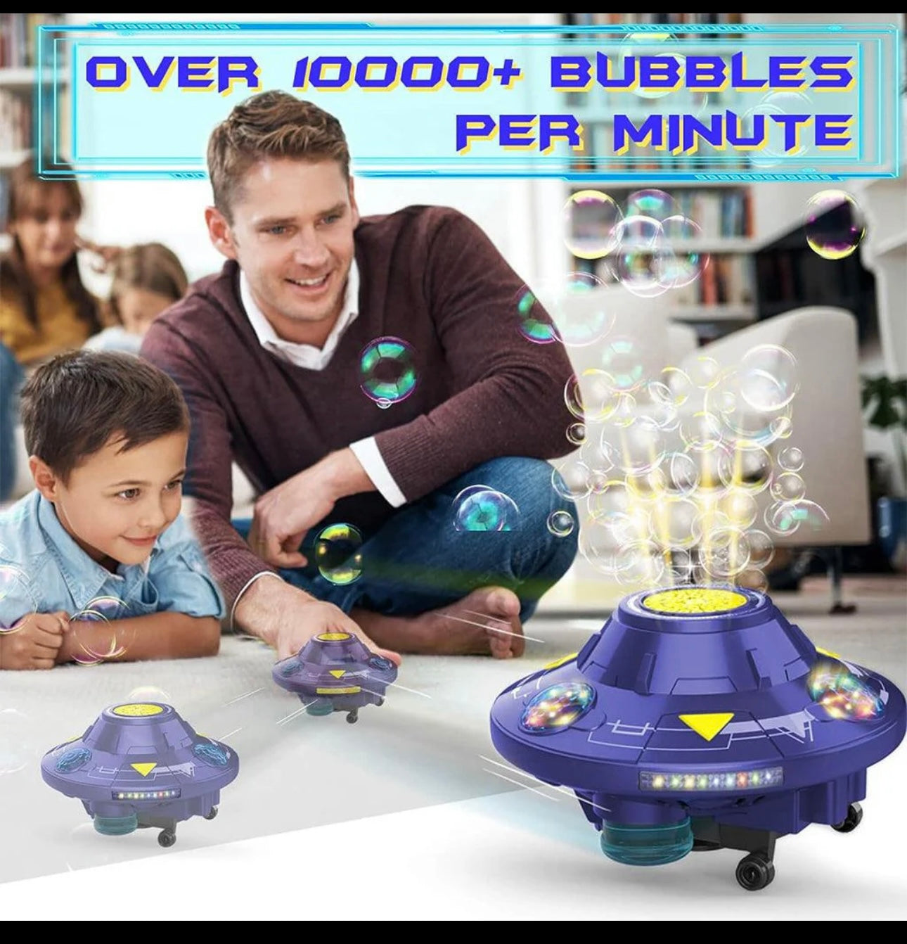 UFO bubble blower rotating Toy