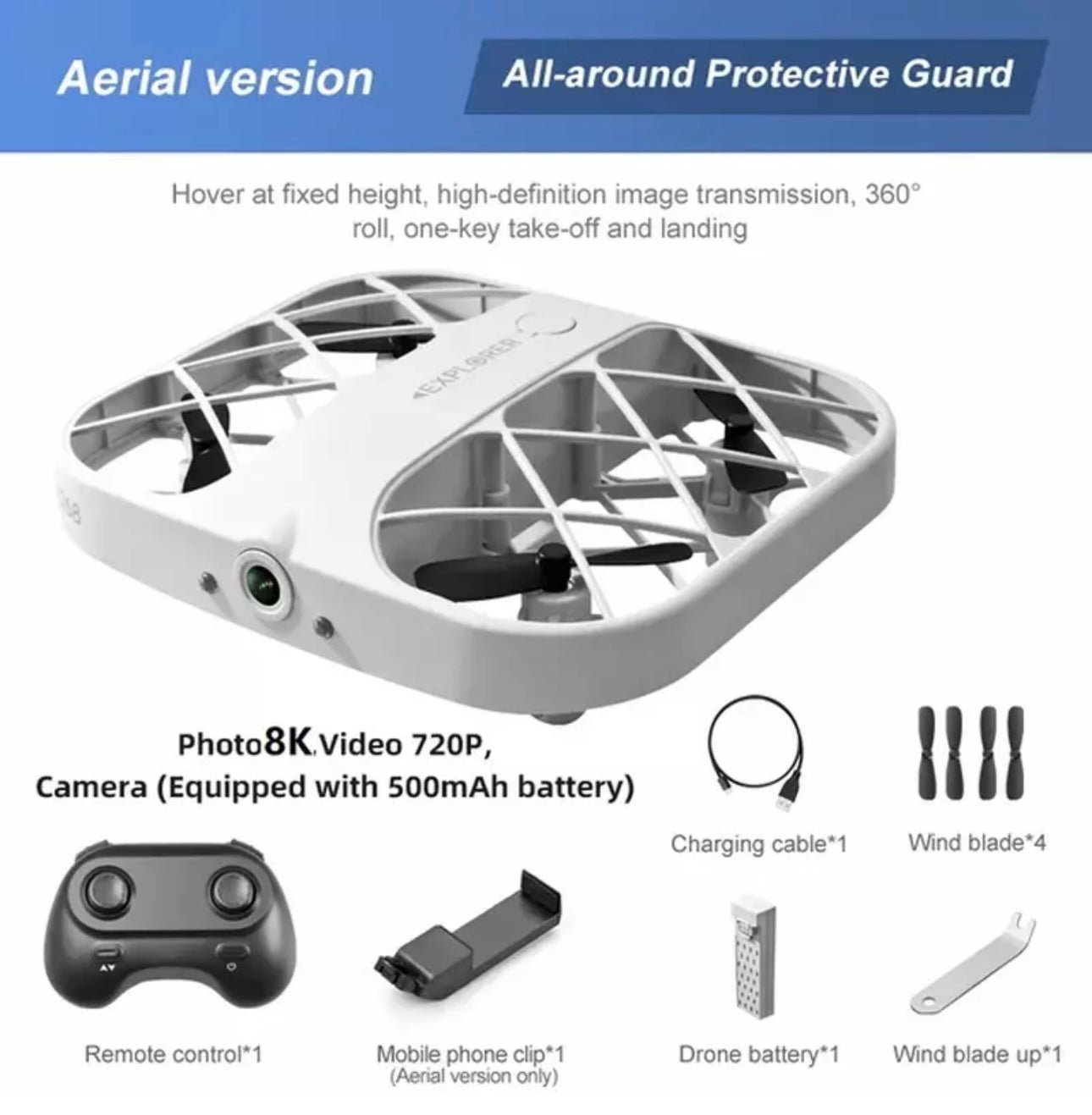 JJRC H107 Mini Drone Dron 8K 4K Quadcopter with Camera Real-Time Transmission Mi