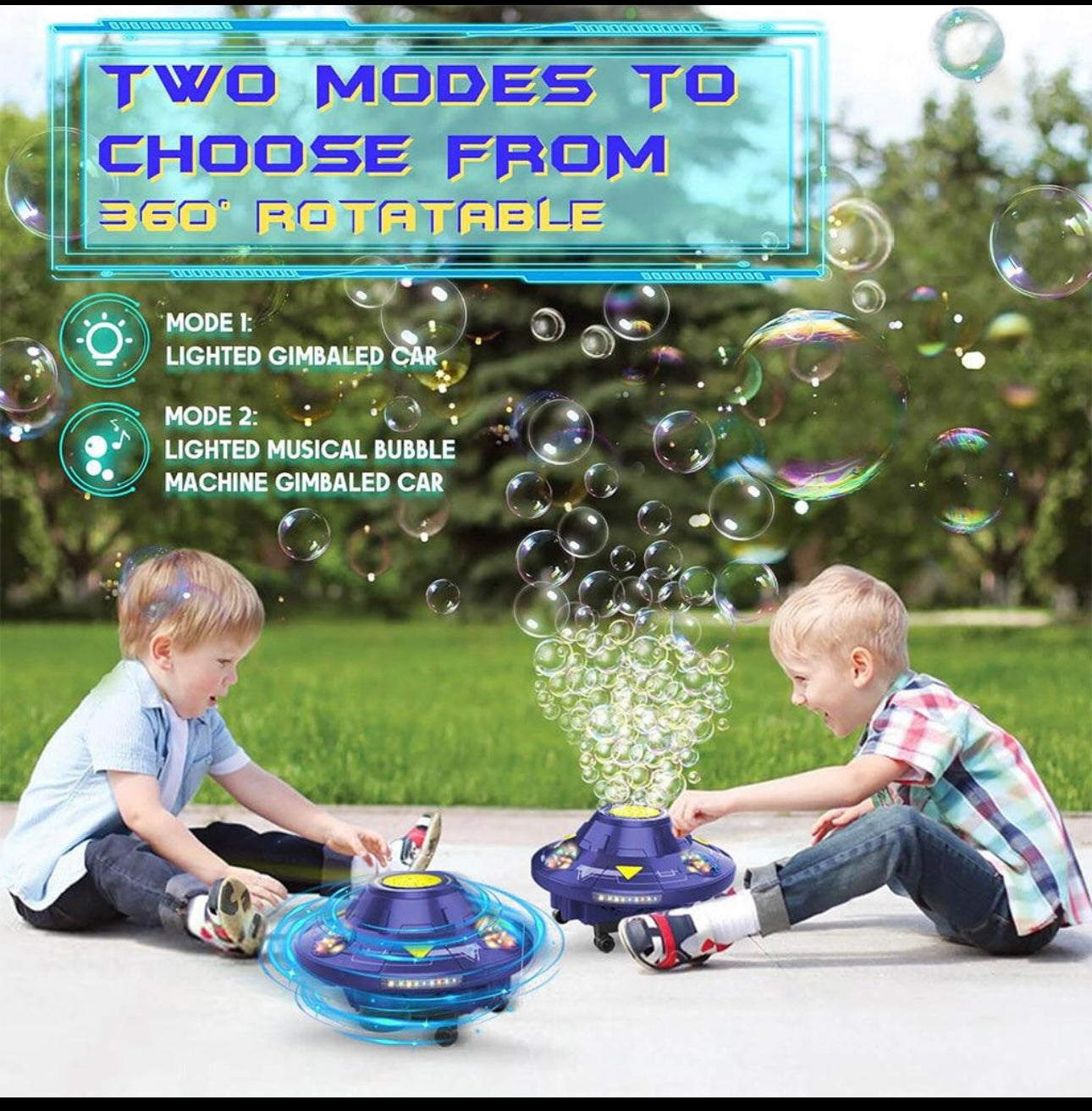 UFO bubble blower rotating Toy