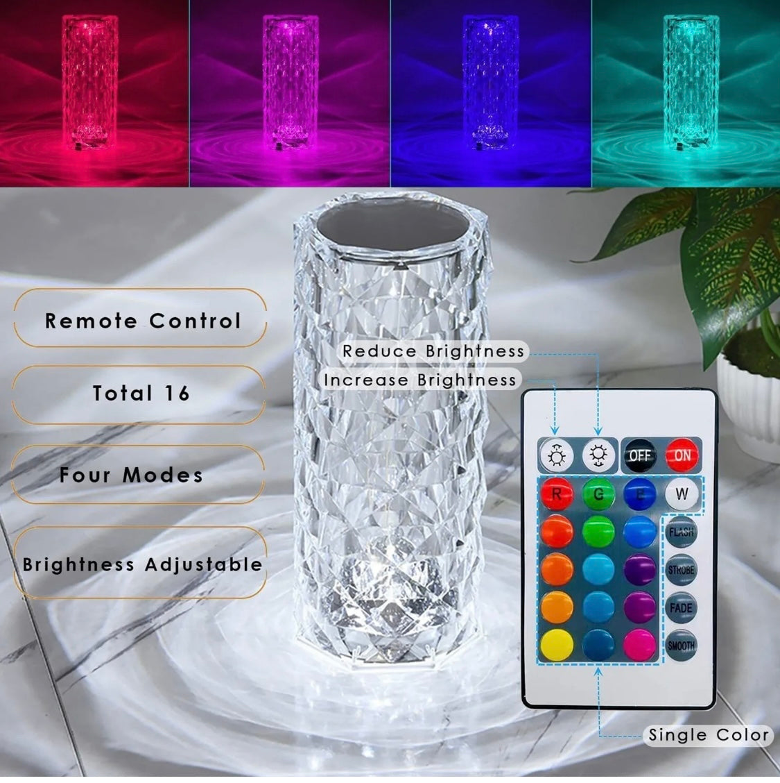 Crystal Table Lamp LED