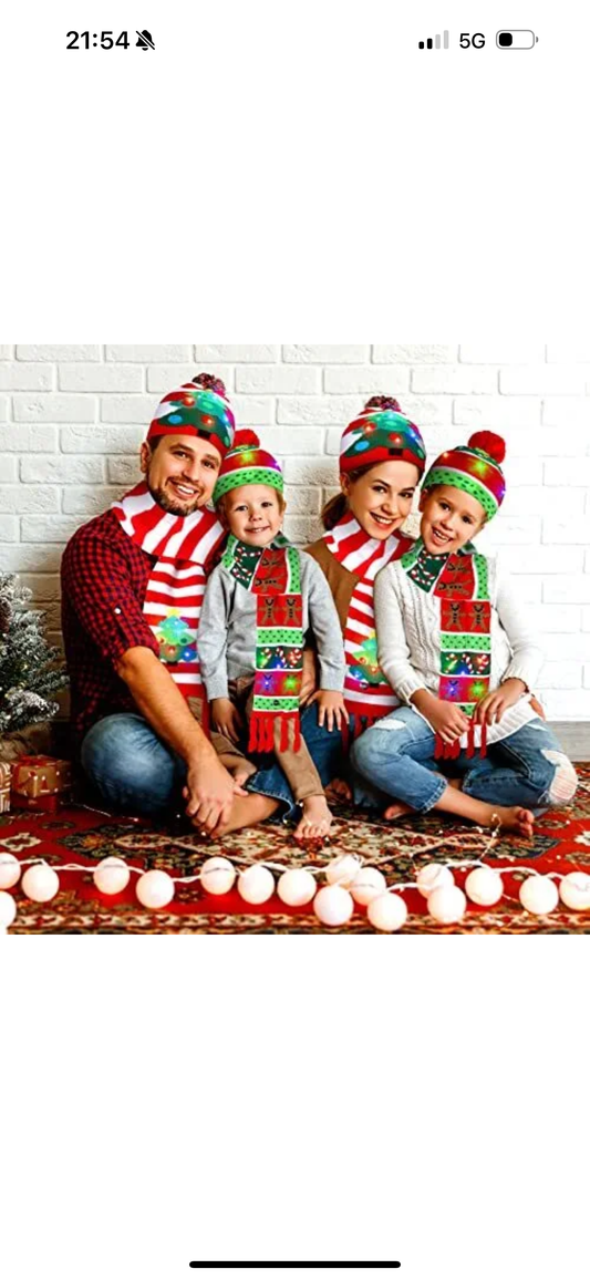 Christmas LED hat and Scarf