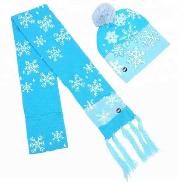 Christmas LED hat and Scarf