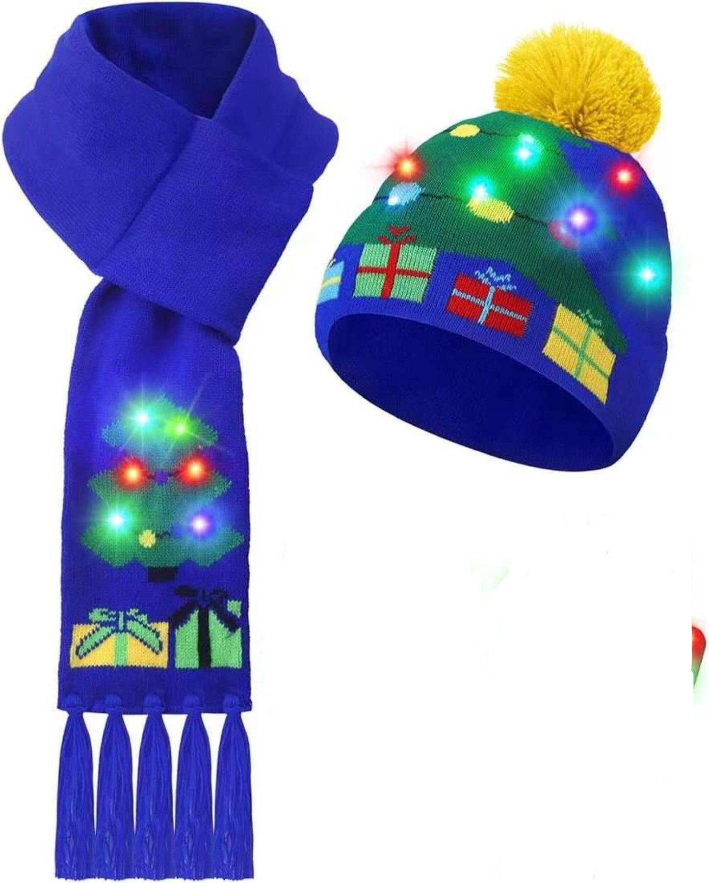 Christmas LED hat and Scarf