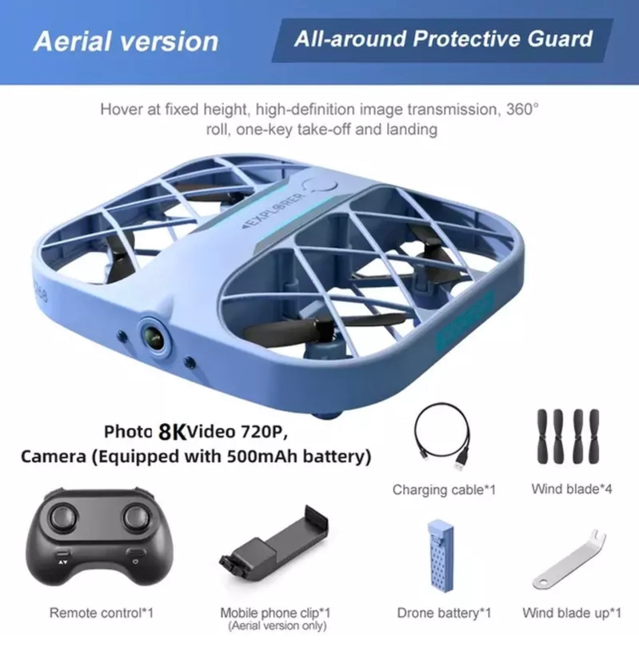 JJRC H107 Mini Drone Dron 8K 4K Quadcopter with Camera Real-Time Transmission Mi