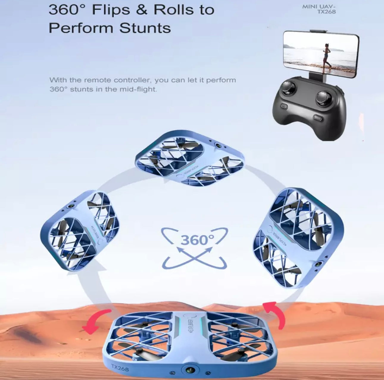 JJRC H107 Mini Drone Dron 8K 4K Quadcopter with Camera Real-Time Transmission Mi