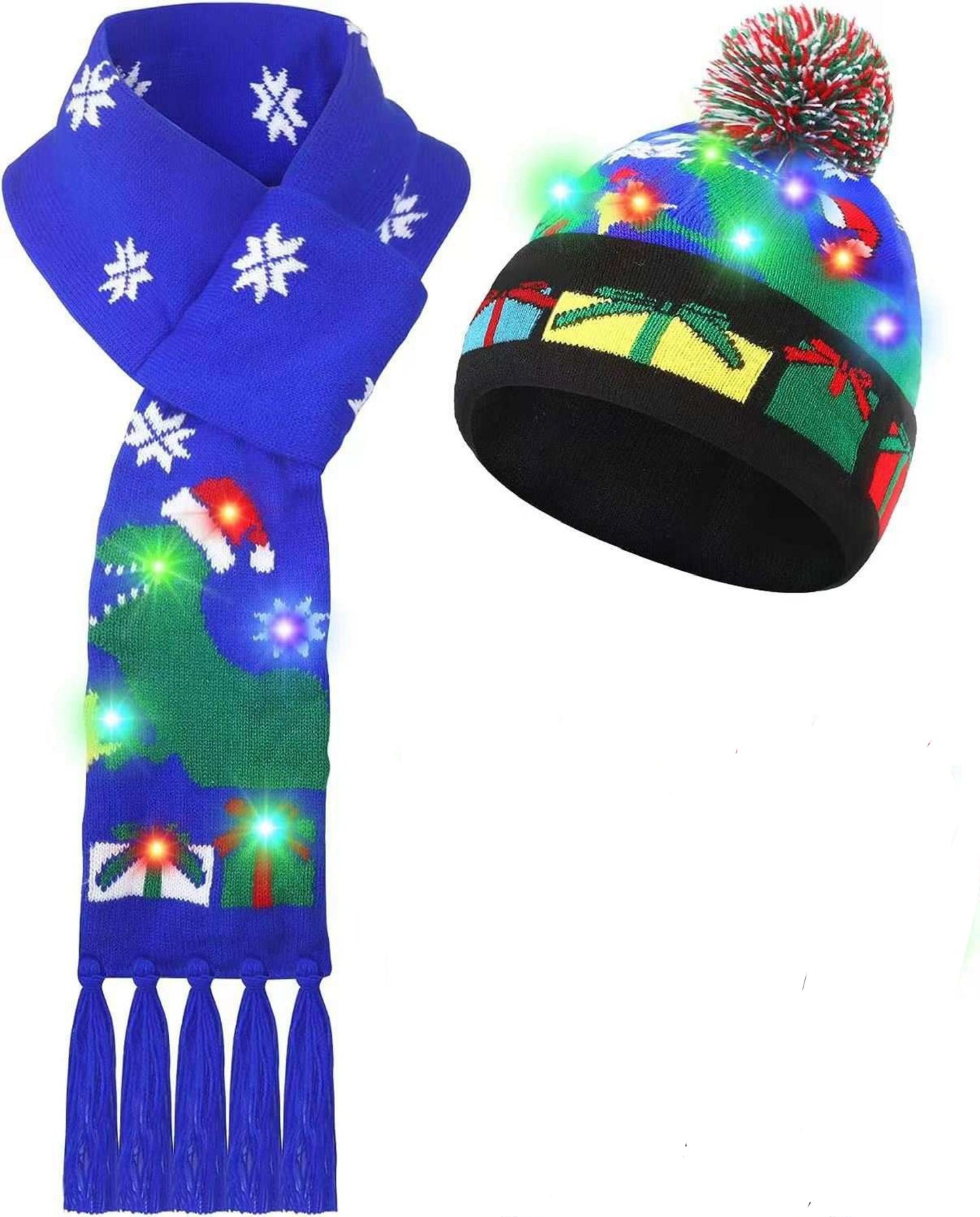 Christmas LED hat and Scarf