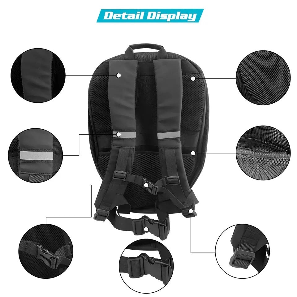 LOY LED BACKPACK MOTORCYCLE - WATERPROOF - HARDTOP
