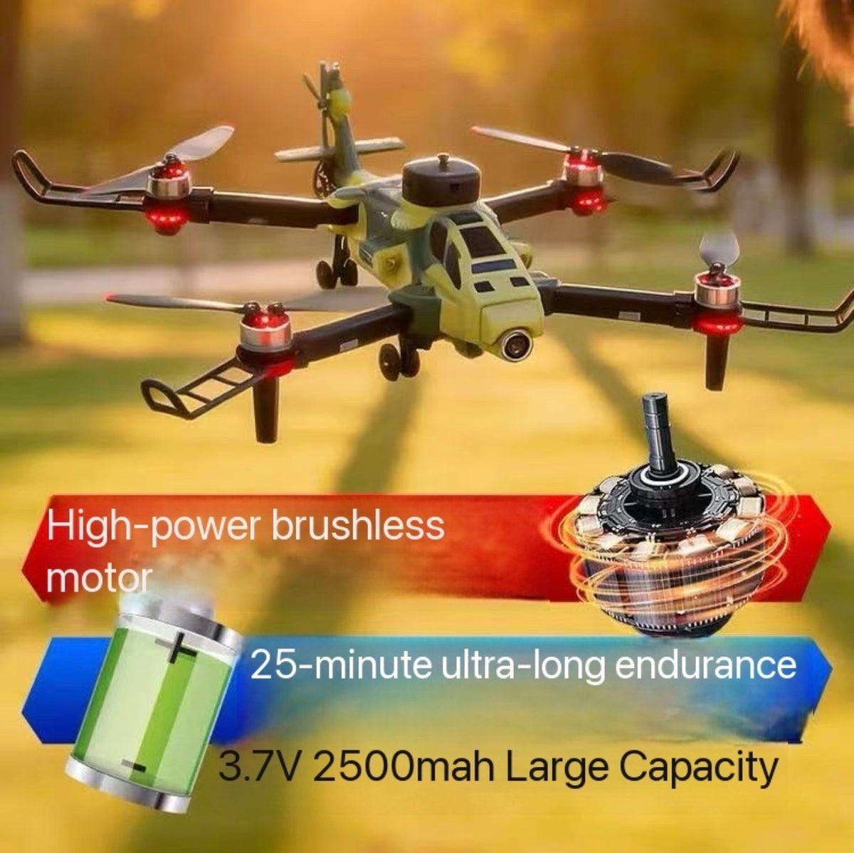X3 Apache Military Helicopter Drone – Foldable RC Quadcopter with Camera & Screen Controller