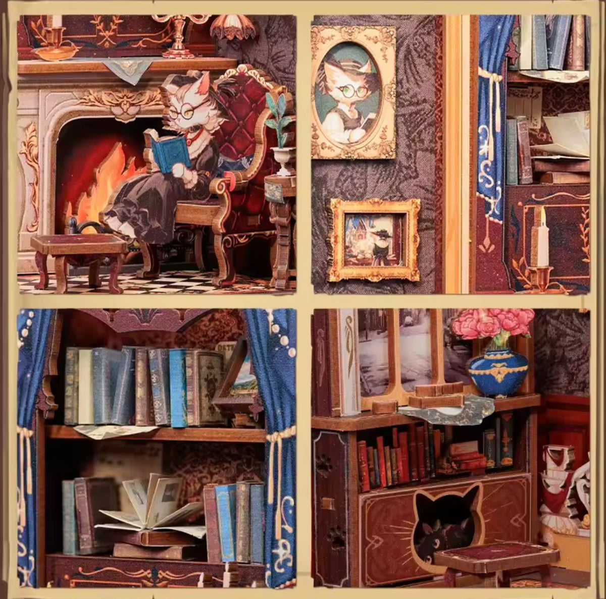 CUTEBEE Count Cat's Study SD03 DIY Book Nook Kit