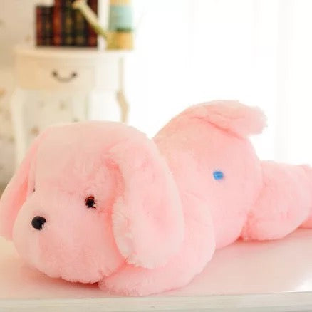 Luminous Dog Plush Toy Pink LED Glowing 50cm - Bair Gifts