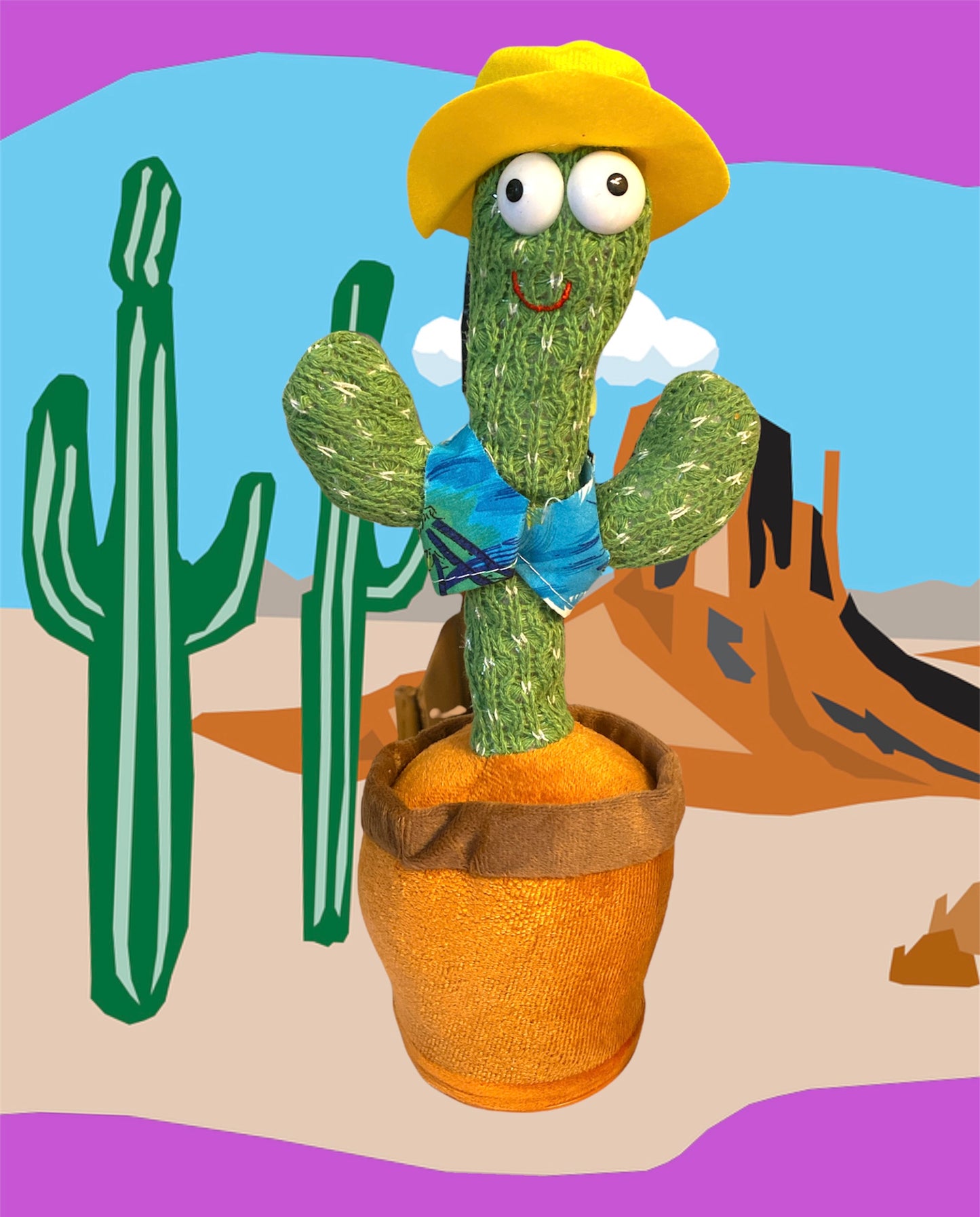 Glow Dancing Recording Cactus Plush kids Toy USB version New