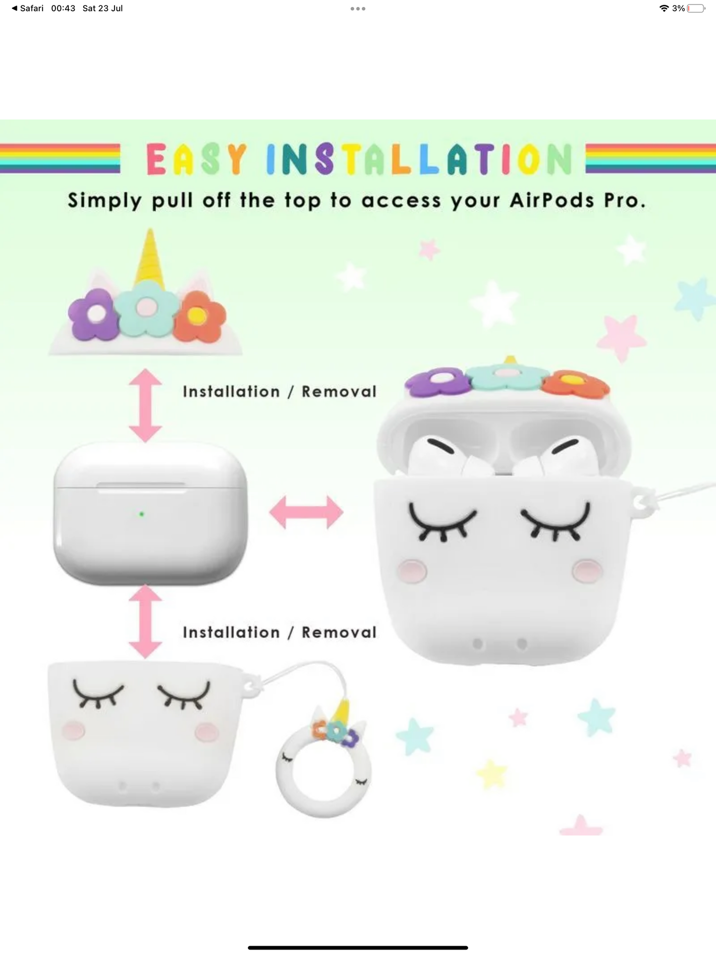 Unicorn Air pod pro case