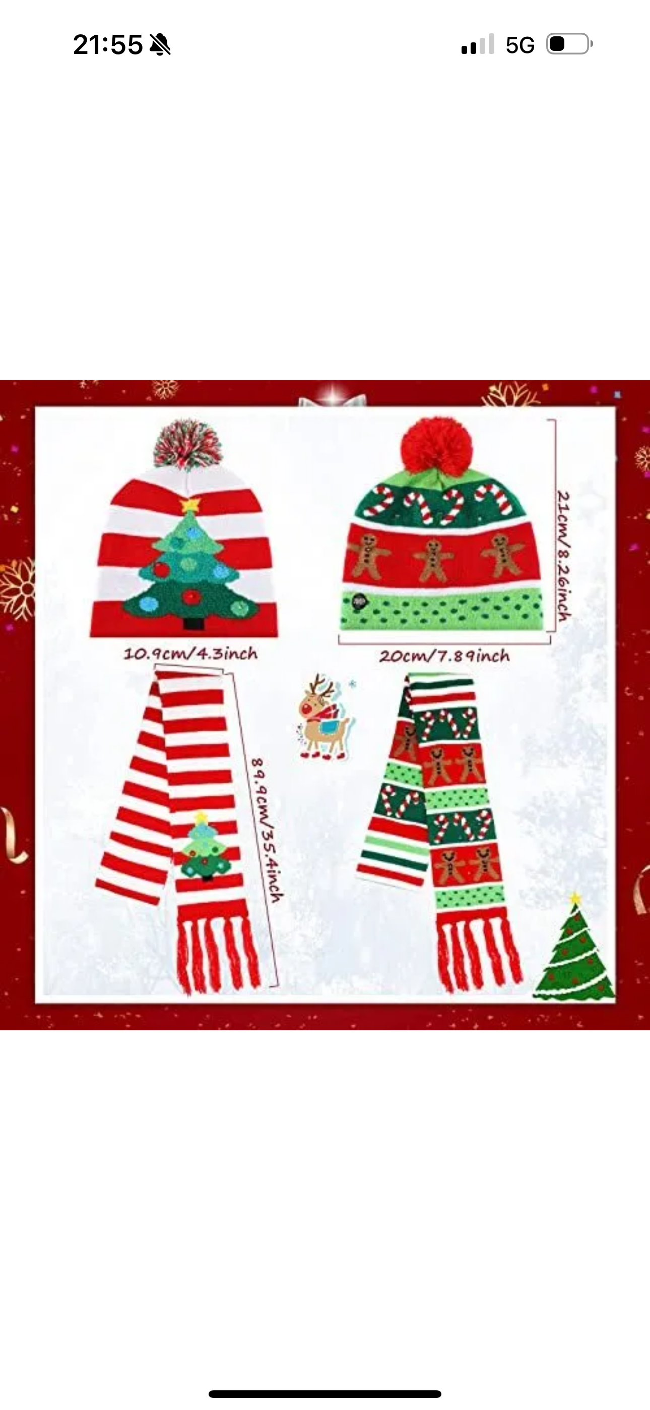 Christmas LED hat and Scarf