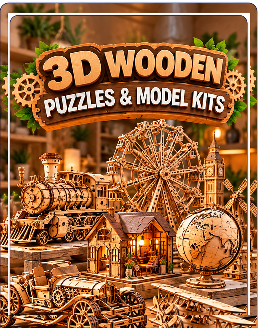 3D Wooden Puzzles & Model Kits