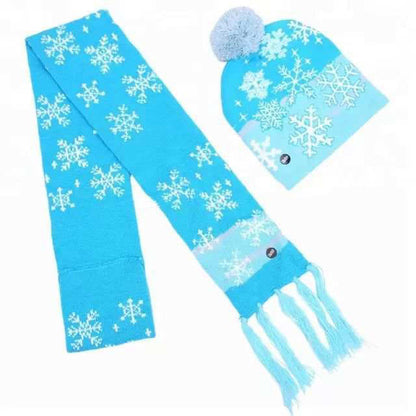 Christmas LED hat and Scarf
