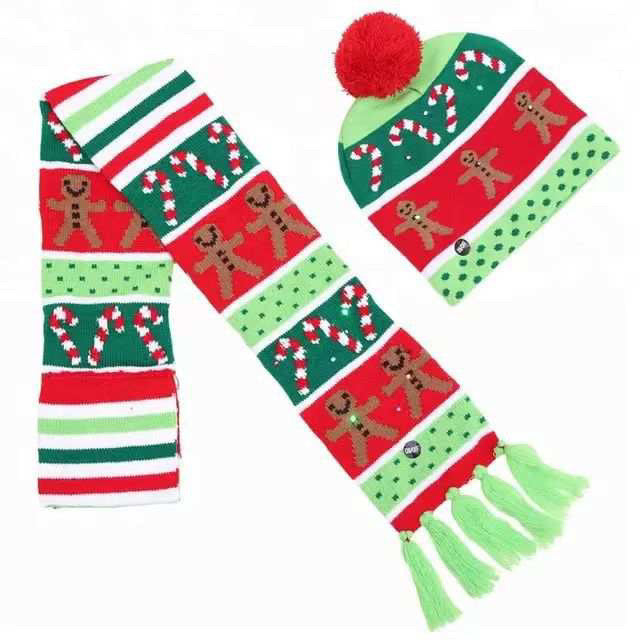 Christmas LED hat and Scarf