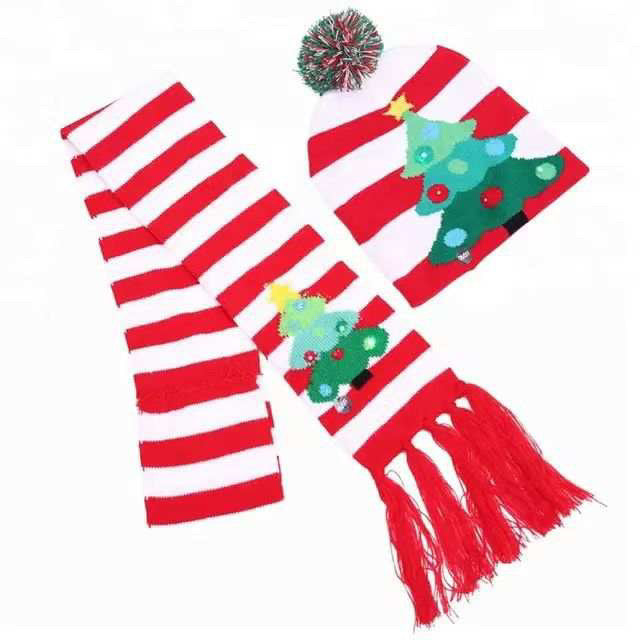 Christmas LED hat and Scarf
