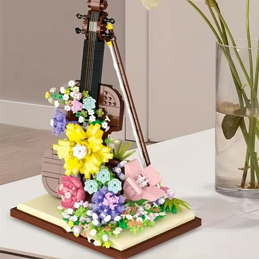 Violin Decorative Flowers 1520pcs Building Block