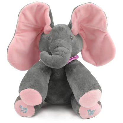 PEEK-A-BOO SOFT ELEPHANT DOLL BABY PLUSH KIDS TOYS SINGING STUFFED