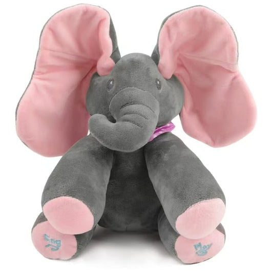 PEEK-A-BOO SOFT ELEPHANT DOLL BABY PLUSH KIDS TOYS SINGING STUFFED