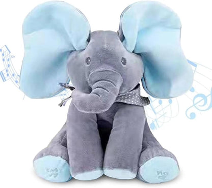 PEEK-A-BOO SOFT ELEPHANT DOLL BABY PLUSH KIDS TOYS SINGING STUFFED