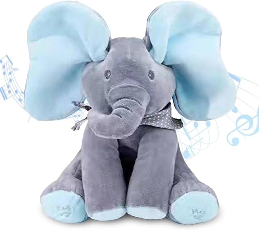 PEEK-A-BOO SOFT ELEPHANT DOLL BABY PLUSH KIDS TOYS SINGING STUFFED