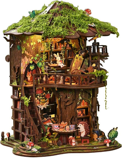 Forest Tea Book Club DIY woodland treehouse miniature kit AW02-006