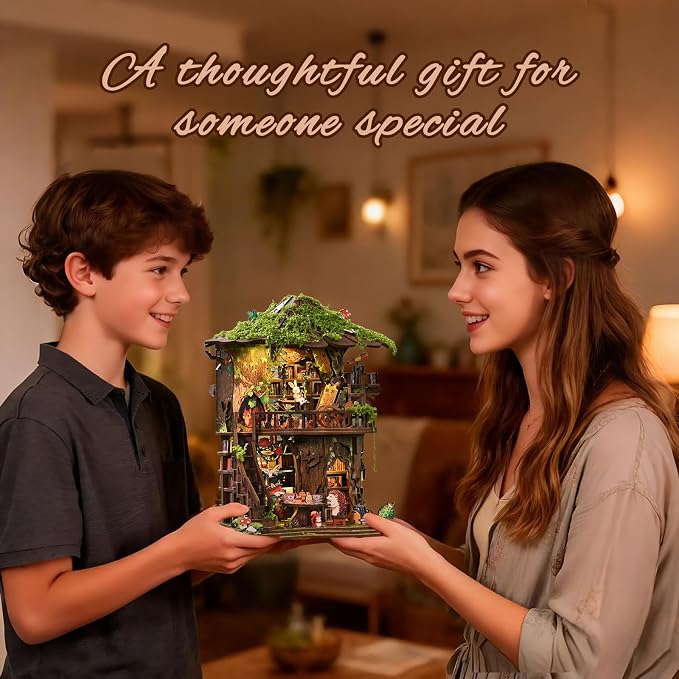Forest Tea Book Club DIY woodland treehouse miniature kit AW02-006