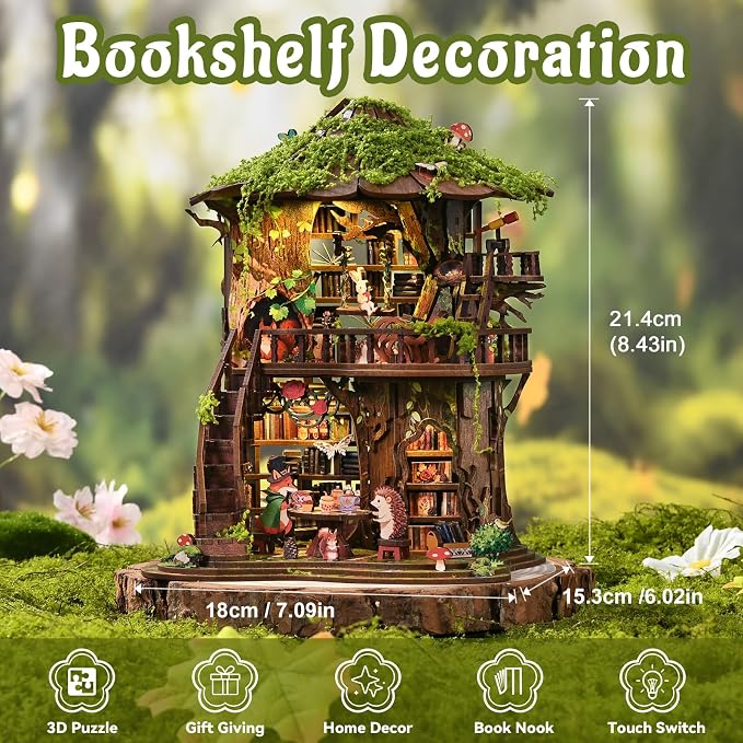 Forest Tea Book Club DIY woodland treehouse miniature kit AW02-006