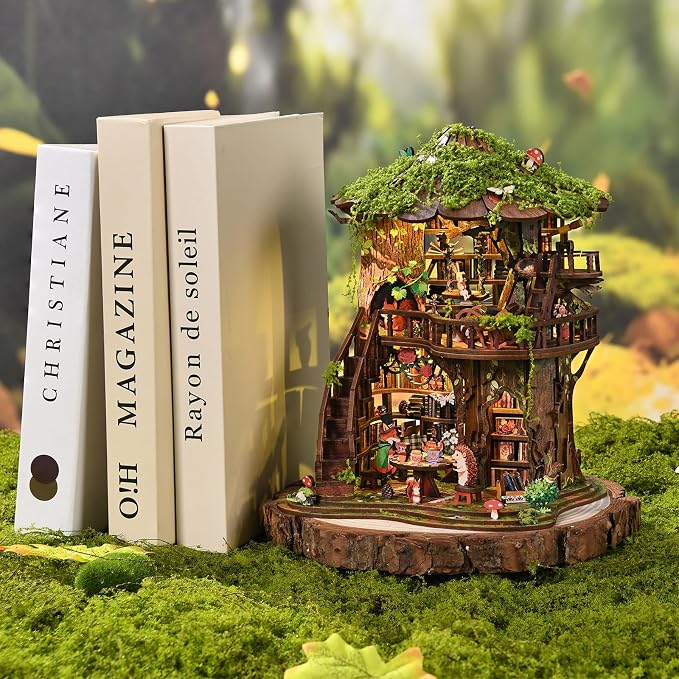 Forest Tea Book Club DIY woodland treehouse miniature kit AW02-006