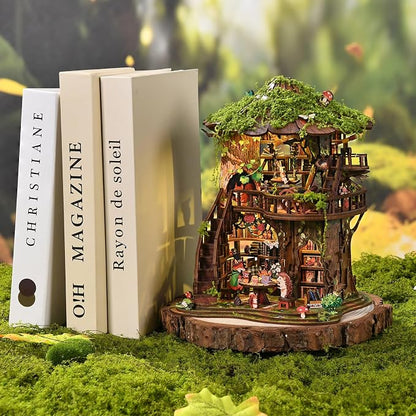 Forest Tea Book Club DIY woodland treehouse miniature kit AW02-006