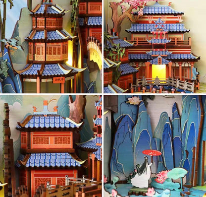 Peng Lai Fairy Island DIY Book Nook Kit JTSL-15A
