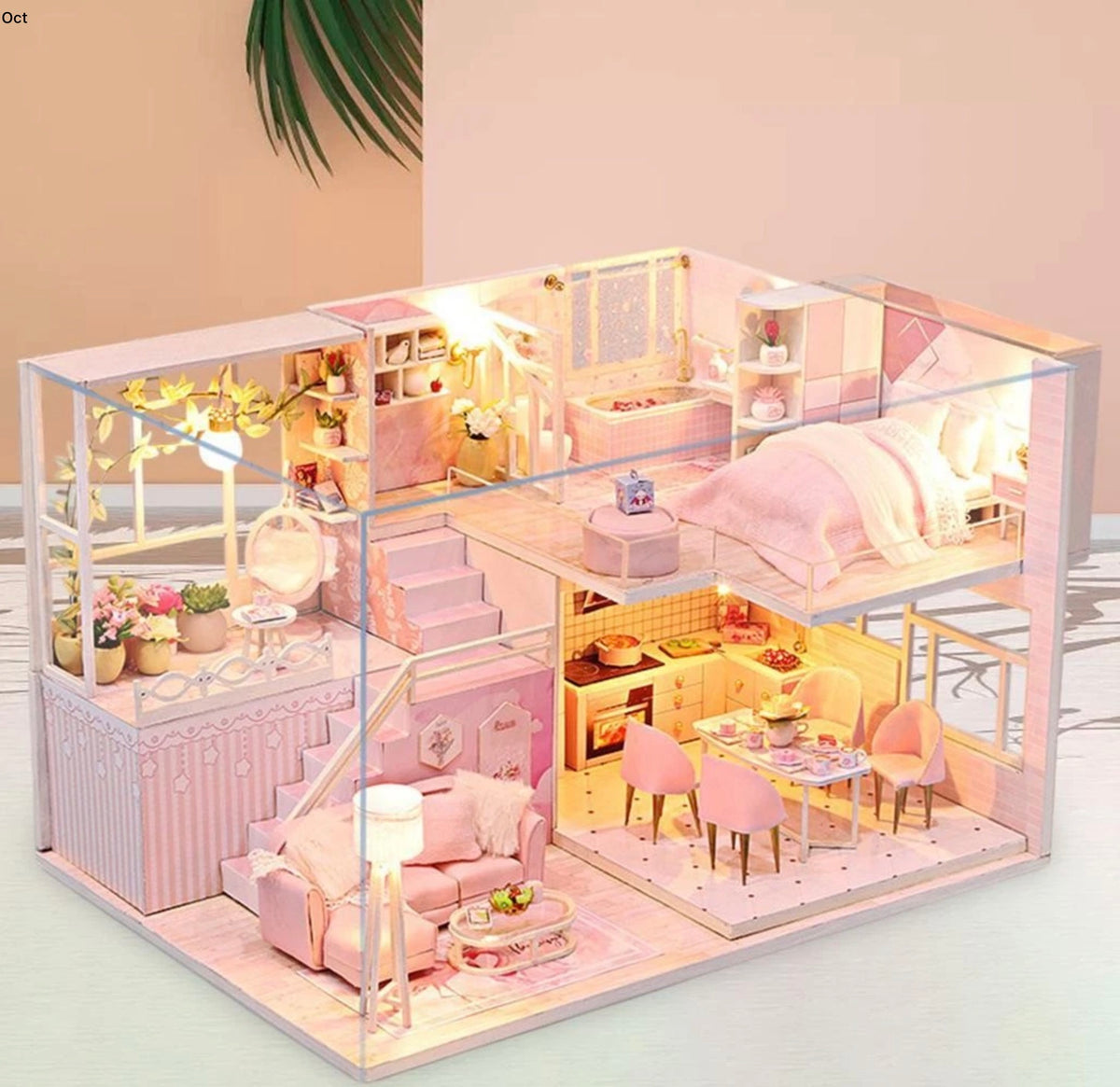 Sweet Story DIY Wooden Miniature Dollhouse Kit M035-A