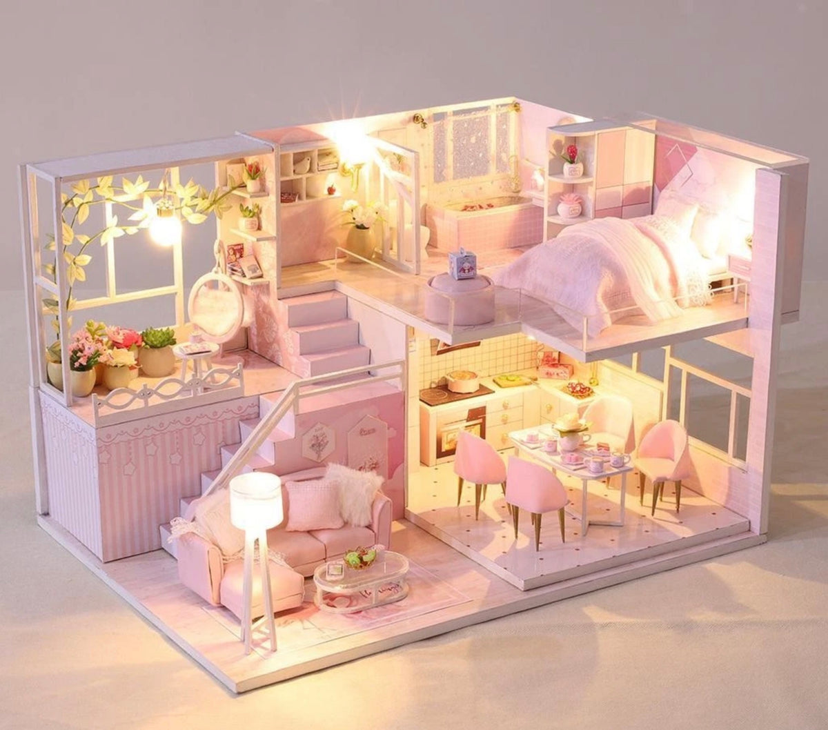 Sweet Story DIY Wooden Miniature Dollhouse Kit M035-A
