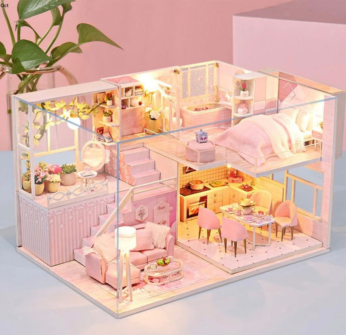 Sweet Story DIY Wooden Miniature Dollhouse Kit M035-A