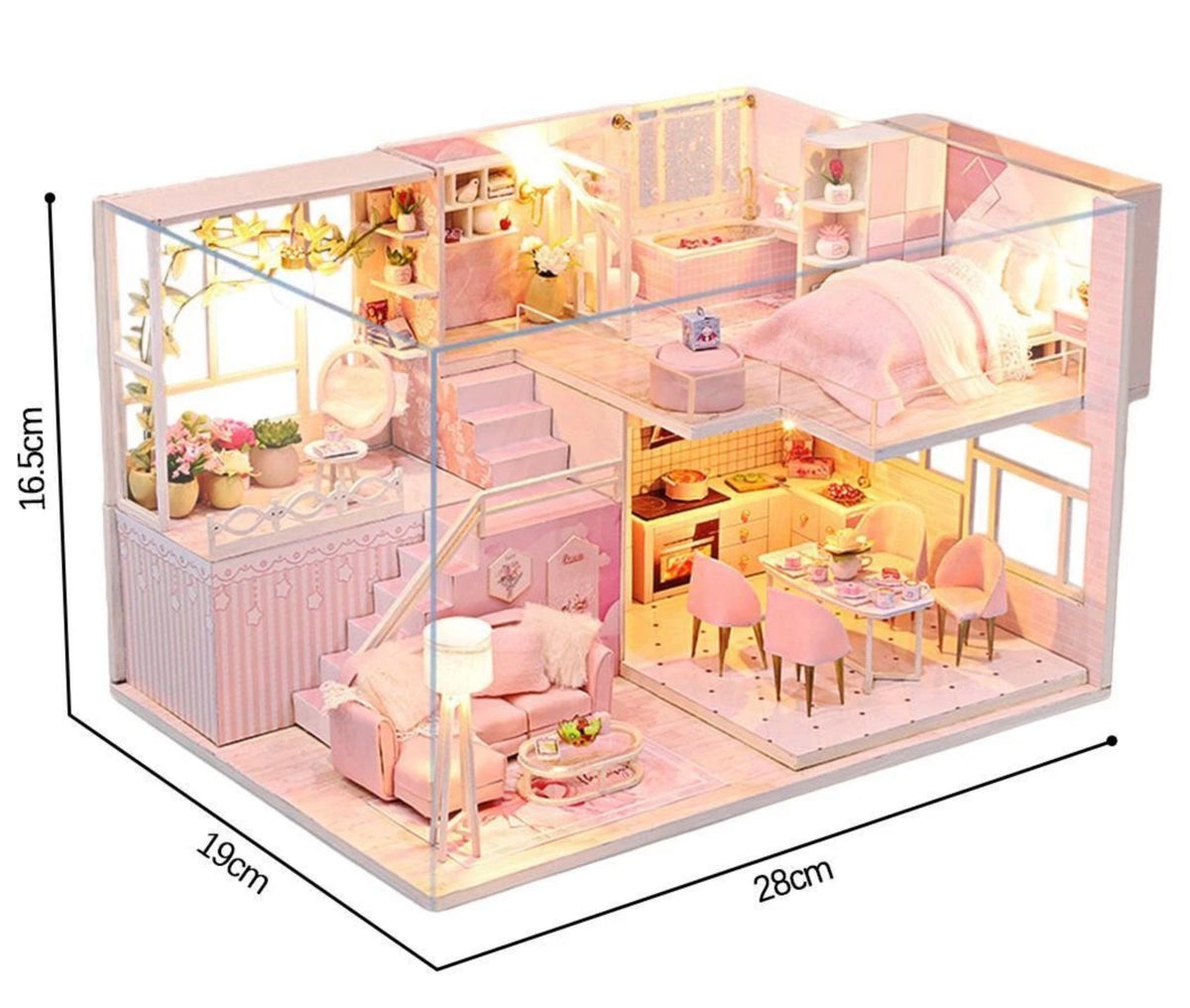 Sweet Story DIY Wooden Miniature Dollhouse Kit M035-A