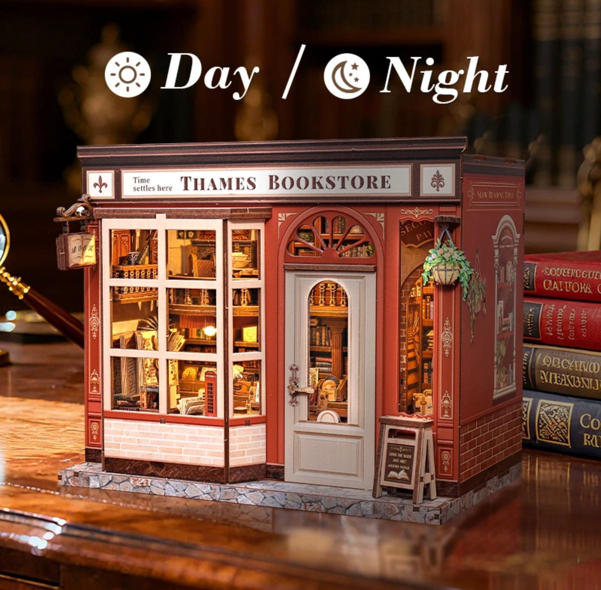 Thames Bookstore DIY miniature kit