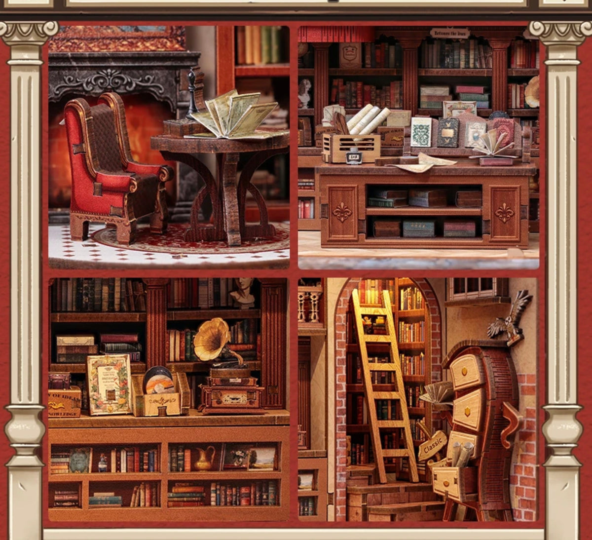 Thames Bookstore DIY miniature kit