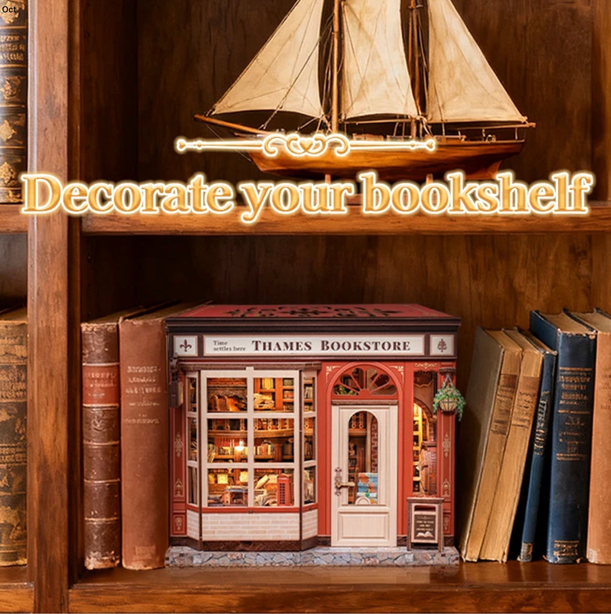 Thames Bookstore DIY miniature kit