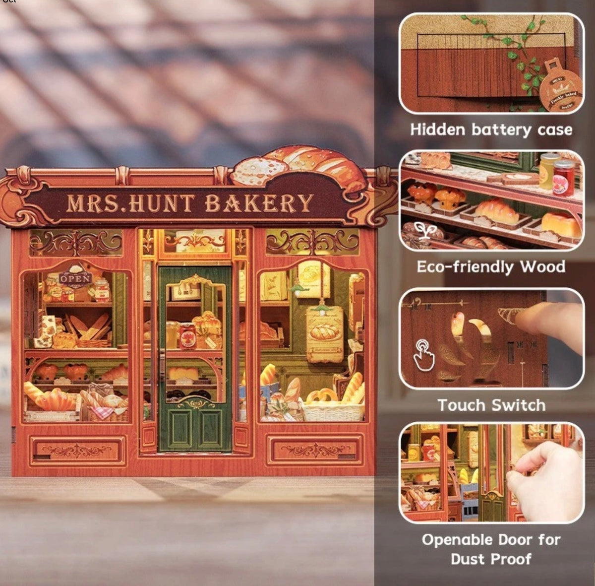 Mrs. Hunt Bakery DIY miniature book nook kit