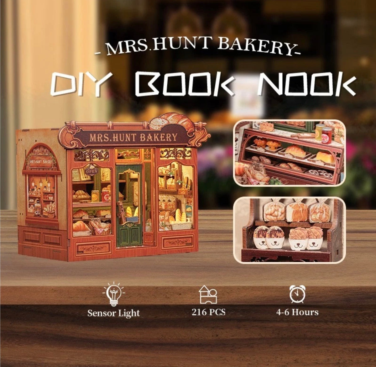 Mrs. Hunt Bakery DIY miniature book nook kit