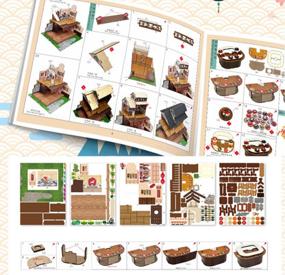Wawei M2622 Sushi Shop DIY wooden miniature kit with LED lights