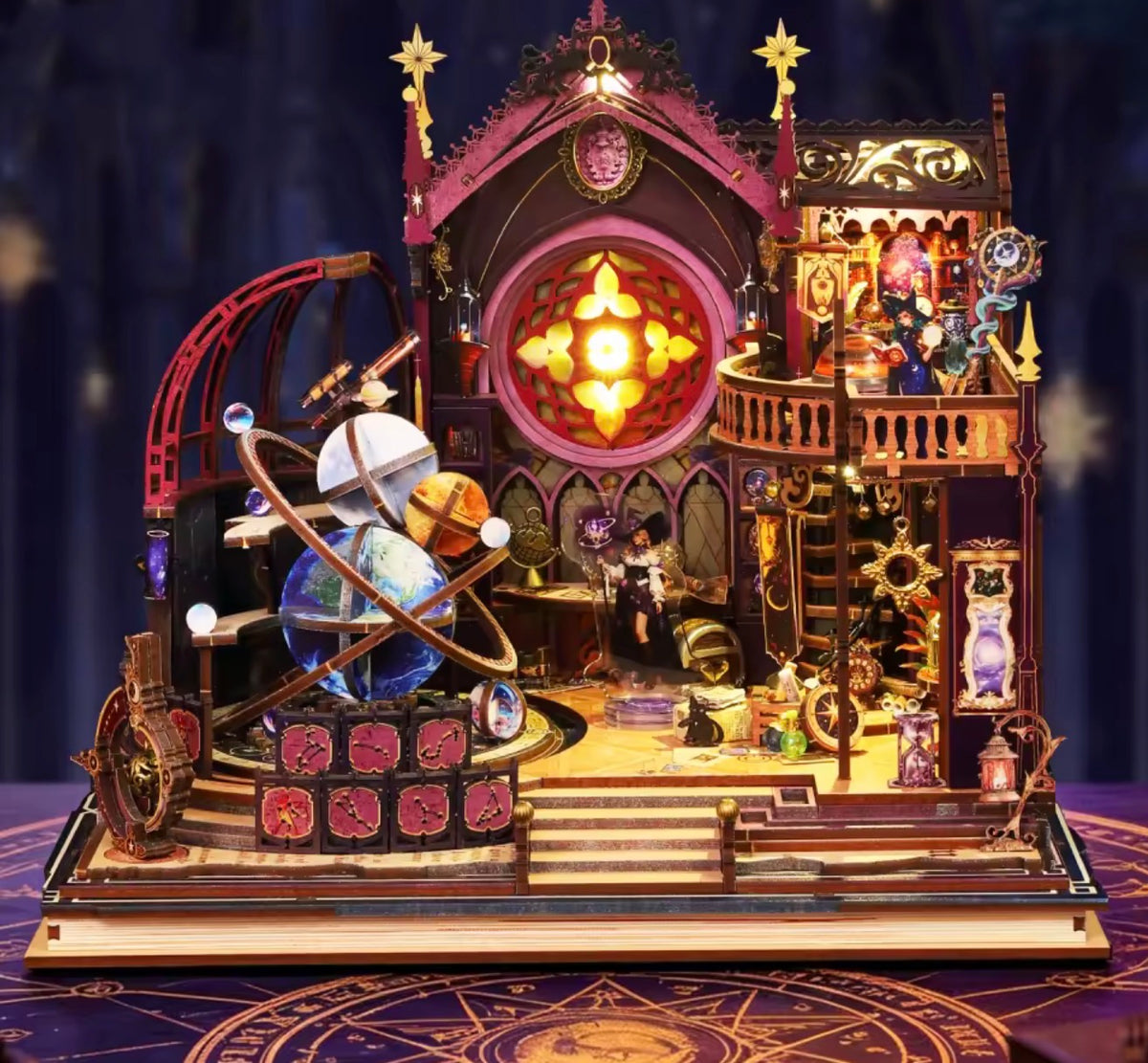 Star-Gazer's Sanctum Cottage illuminated model