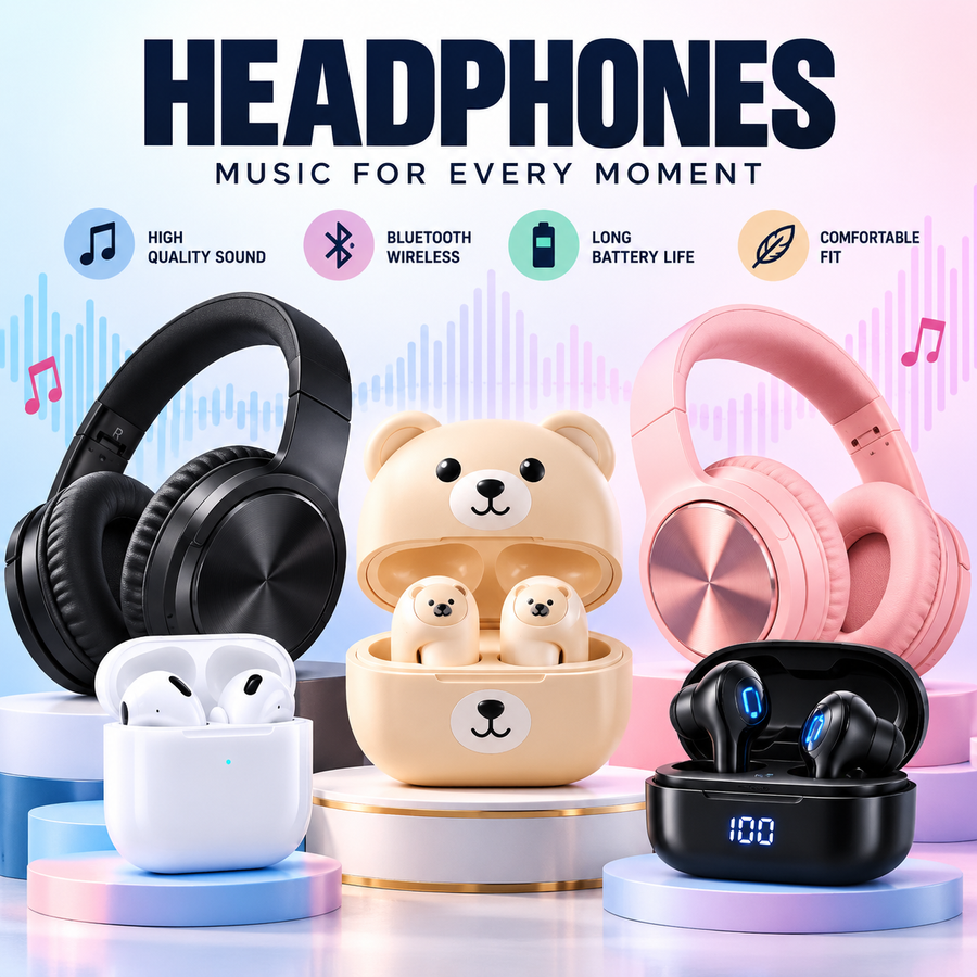 BAIR Gifts headphones and wireless earbuds collection