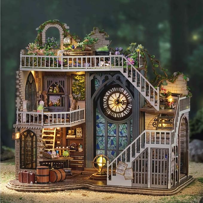 Magic House Clock Tower DIY Miniature House Kit