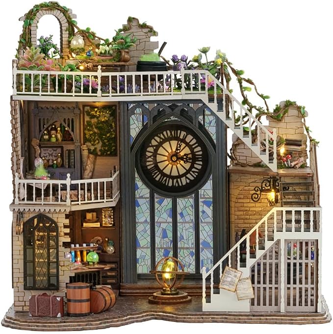 Magic House Clock Tower DIY Miniature House Kit