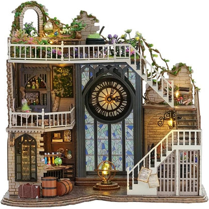 Magic House Clock Tower DIY Miniature House Kit